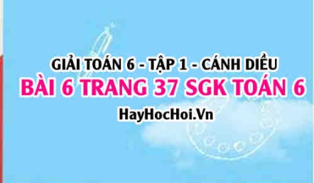 Giải bài 6 trang 37 Toán 6 Tập 1 SGK Cánh Diều